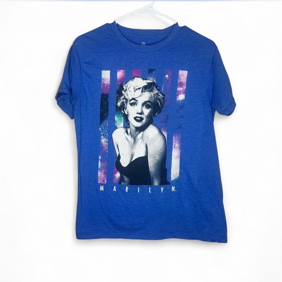 Blue Graphic T-Shirt with Marilyn Monroe - Picture 1 of 5